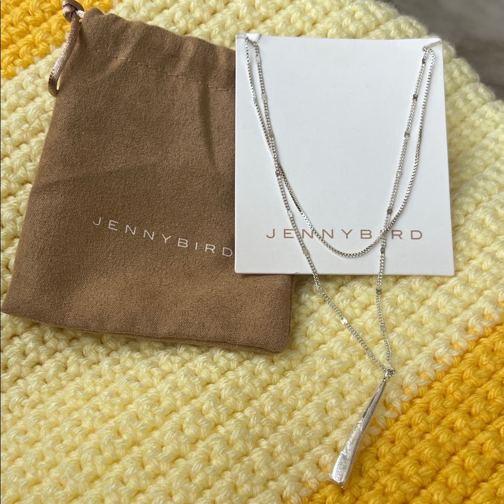 Jenny Bird Dual Silver Necklace New